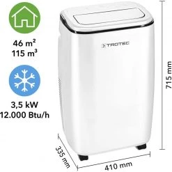 Trotec 1210002105 PAC 3500 S Climatiseur Mobile Btu 12 000 -Déshumidificateur de chantier Soldes Magasin 1210002105 pac 3500 s climatiseur mobile btu 12 000 2