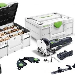 Festool Lamelleuse 574427 DF500Q-SET Fraiseuse DOMINO Avec Assortiment Domino's + Fraises Dans Un Systainer