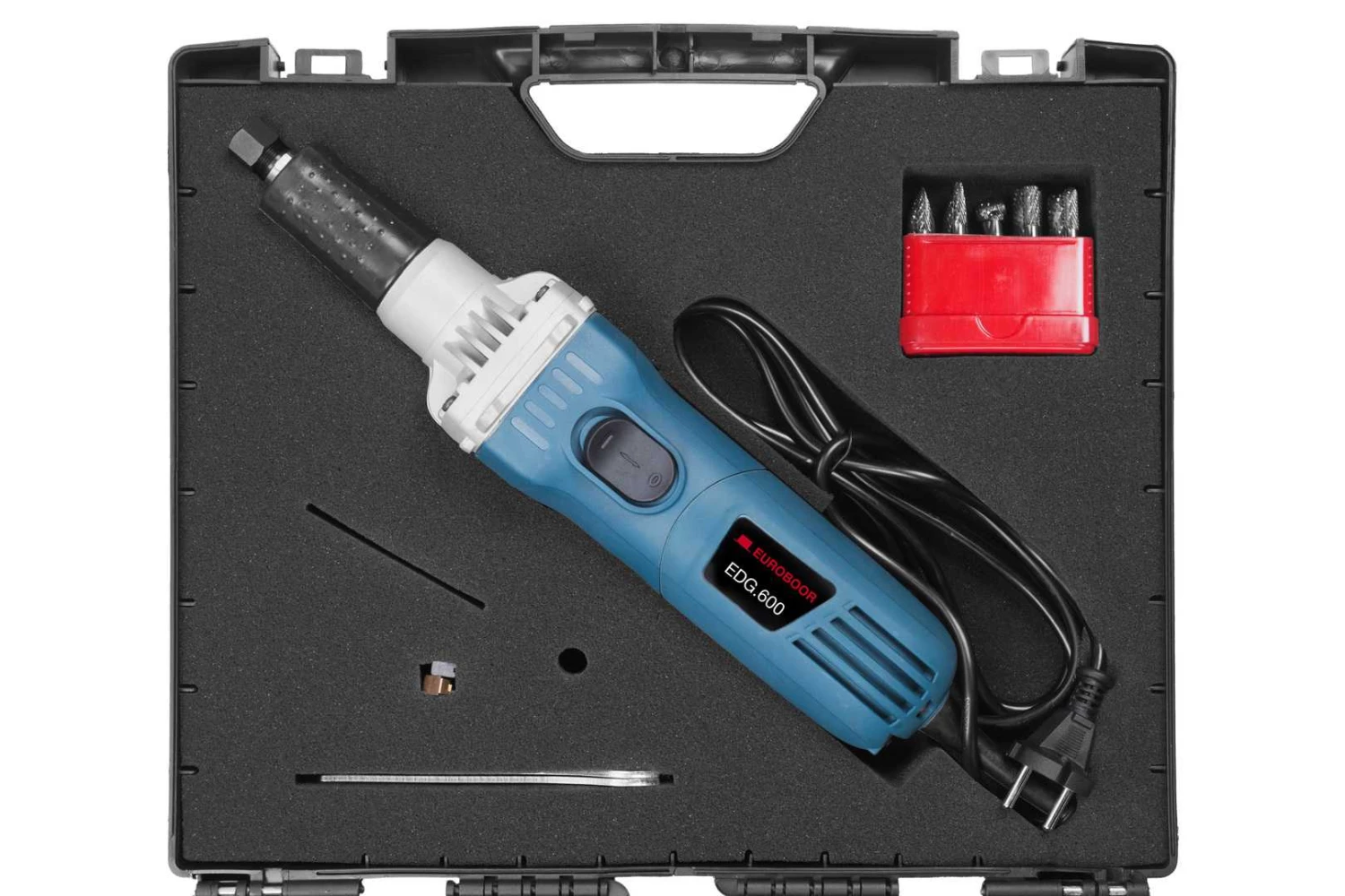 Euroboor Fraiseuse Spéciale EDG.600 Set Meuleuse à Matrices 600 Watt En Valise Avec 10 Fraises 5 Euroboor Fraiseuse Spéciale EDG.600 Set Meuleuse à Matrices 600 Watt En Valise Avec 10 Fraises – Image 3